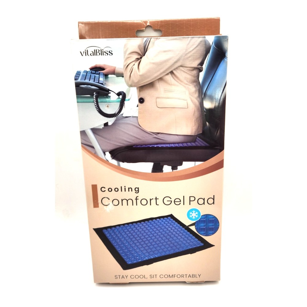 VitalBliss Cooling Comfort Seat Pad - Car Office Plane Soft Breathable Brand New